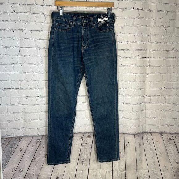 Abercrombie & Fitch Mens Athletic Skinny Signature Stretch Jeans size W30 L32 - Picture 1 of 10